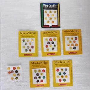 American Girl Pleasant Company Lot of 6+1 Mini Grin Pin Cards Retired 1995/1998
